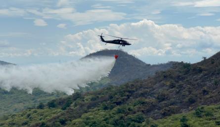 incendio forestal en Yumbo
