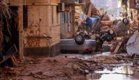 Inundaciones en Libia