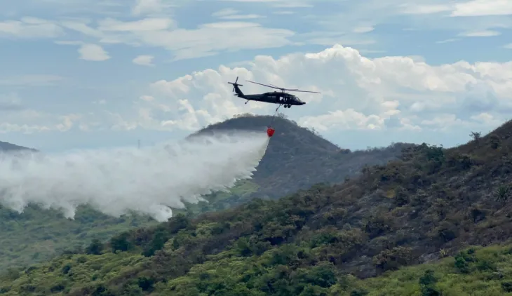 incendio forestal en Yumbo